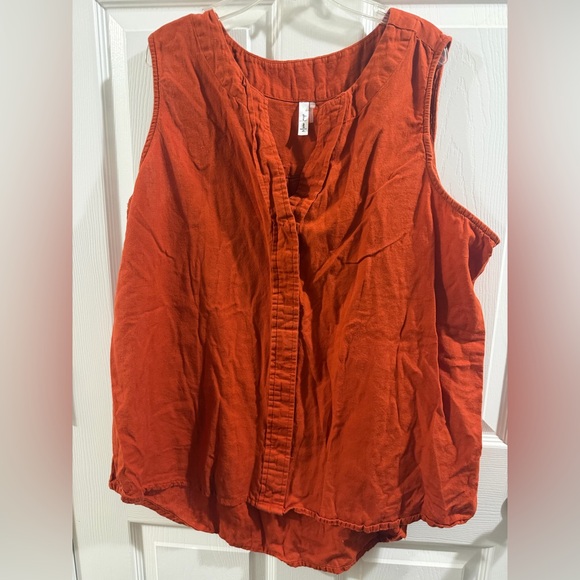 Mirror Image Tops - Women's Sleeveless Burnt Orange Tank Top